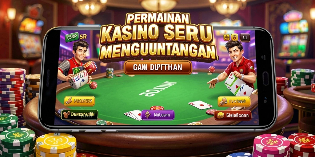 Tampilan gameplay kasino yang mengasyikkan di aplikasi 55RP.