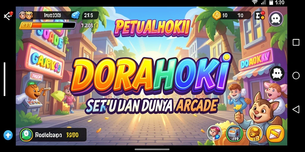 Screenshot gameplay DORAHOKI yang menampilkan aksi seru dalam permainan arcade.