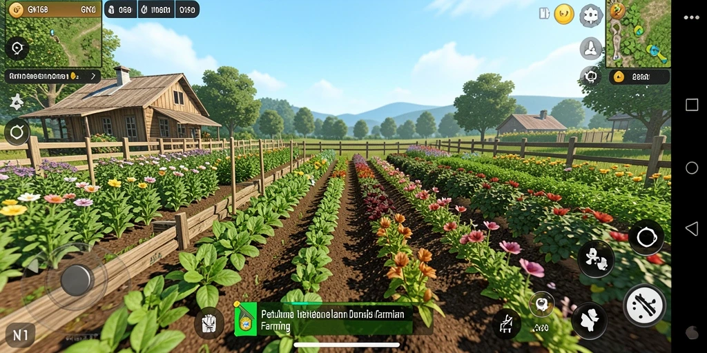 Screenshot gameplay GN168 menampilkan aktivitas bercocok tanam yang seru.