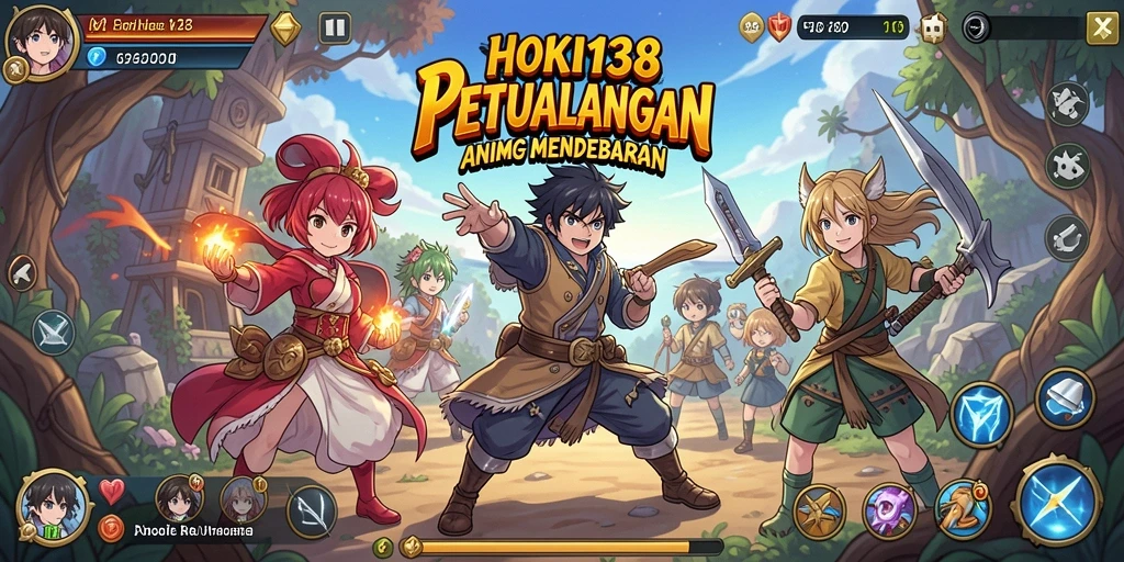 Screenshot HOKI138 menampilkan karakter anime dalam pertempuran epik.