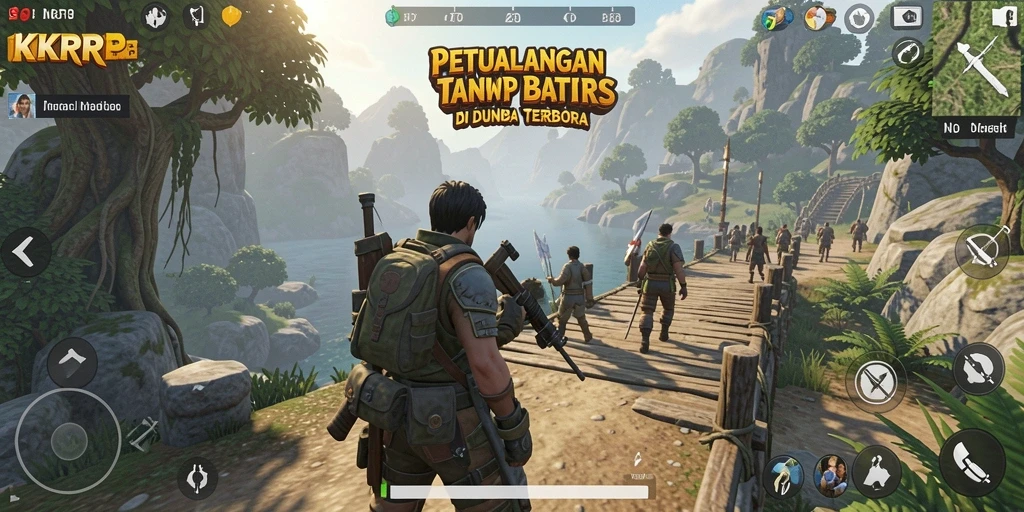 Tampilan gameplay KKRP yang memukau di dunia terbuka.