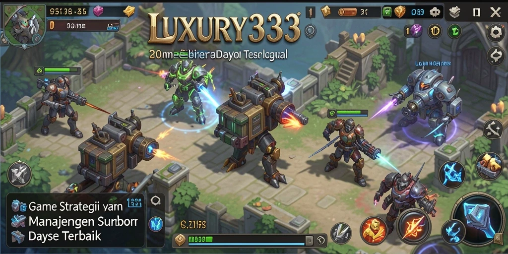 Screenshot gameplay LUXURY333 menampilkan aksi strategi yang intens dan grafis yang memukau.