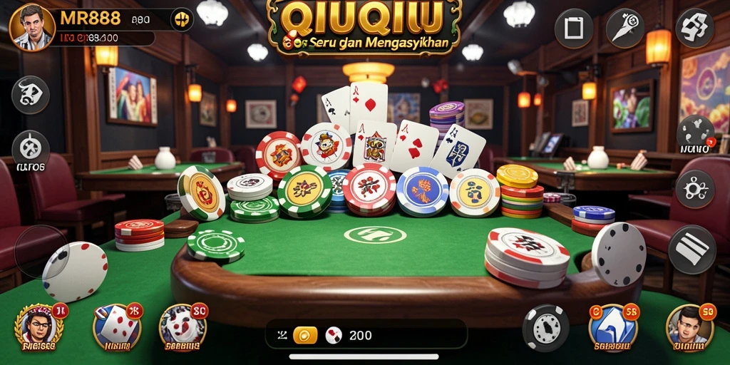 Tampilan gameplay QiuQiu yang seru dan interaktif.