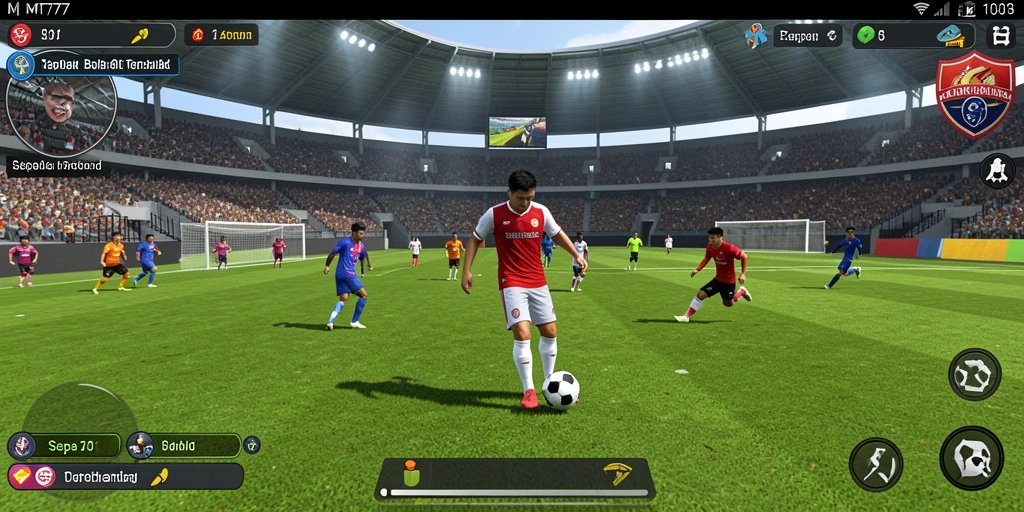 Tampilan gameplay MT777 yang menegangkan saat bertanding di lapangan.