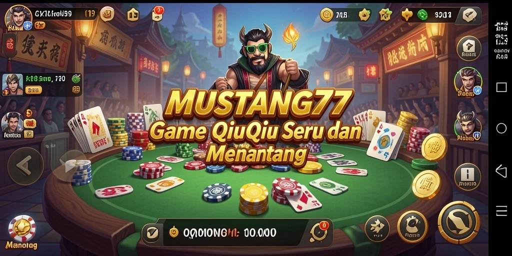 Tampilan gameplay seru dari MUSTANG77 dengan suasana QiuQiu.