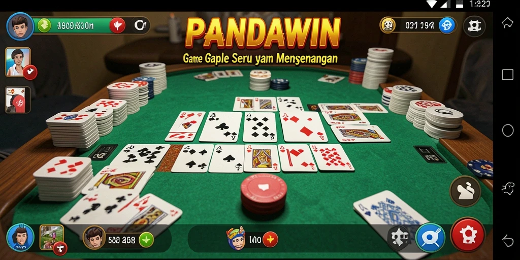 Gameplay PANDAWIN yang seru dan penuh strategi Gaple.