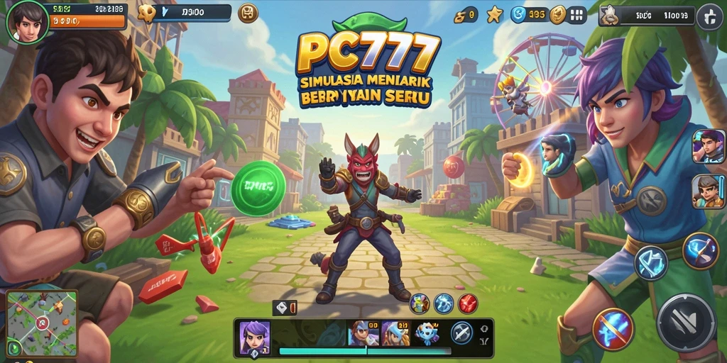 Tampilan gameplay menarik dari PC777 dengan berbagai interaksi.