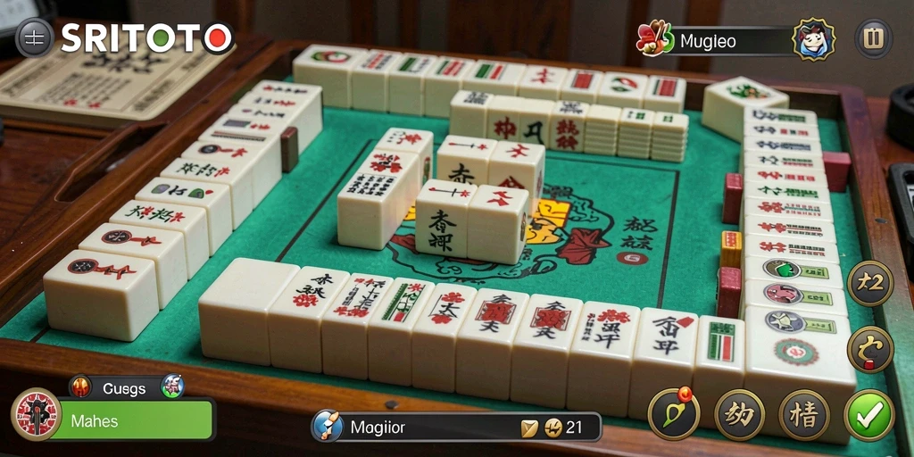 Screenshot SRITOTO menampilkan gameplay Mahjong yang menantang dan menarik.