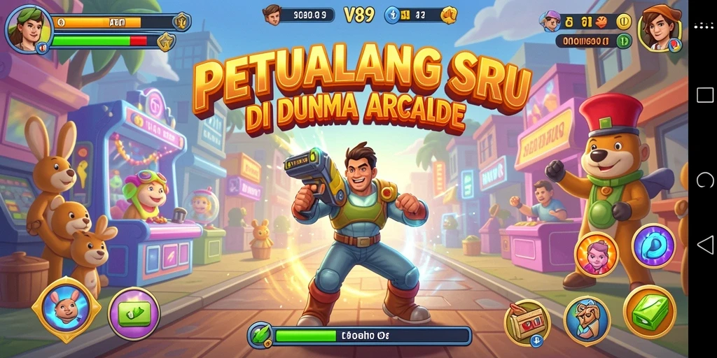 Menggambarkan dinamika seru dalam gameplay Arcade V89.