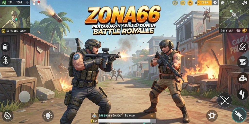 Tampilan seru dari gameplay ZONA66 yang mendebarkan.
